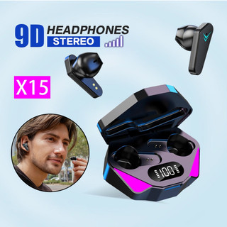 Tai nghe chơi game X15 TWS Độ trễ thấp HiFi Stereo Bluetooth 5.3 Tai nghe nhét tai màn hình kỹ thuật