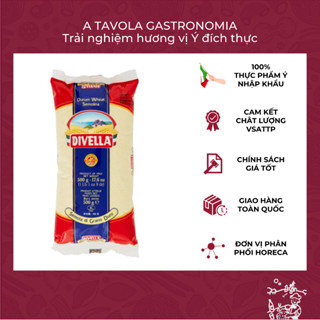 Bột Semola Semolina dạng thô DIVELLA làm bột áo cho pizza, pasta tươi gói 500g