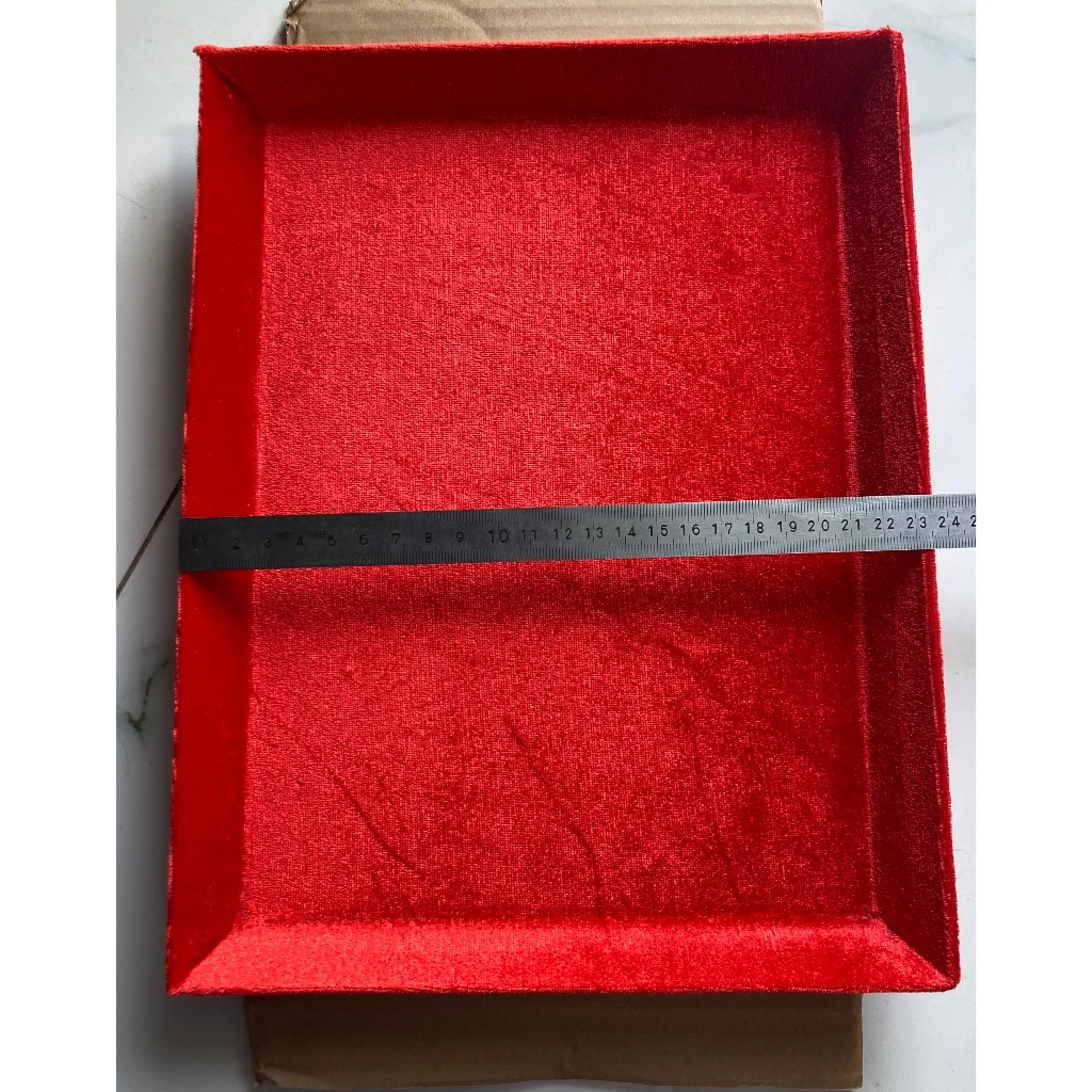 [5 cái - màu đỏ ] Mâm nhung đựng trang sức đủ size,mâm nhung đựng vàng cưới,đếm đá,mâm nhung