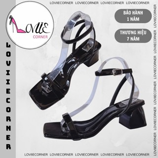LOVIIECORNER GIÀY SANDAL CAO GÓT NỮ QUAI MẢNH CÔNG SỞ - GUỐC NỮ CAO GÓT ĐẾ VUÔNG 5 PHÂN G190209