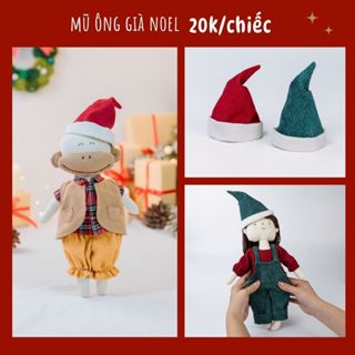  Mũ ông già noel cho thú bông vải búp vê vải Tiệm tạp hoá Nhà May 