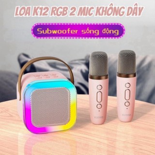Loa bluetooth K12 Không Dây mini Kèm 2 Micro Thiết Kế Nhỏ Gọn Tiện Dụng Có Thể Thay Đổi Giọng, Dễ Sử Dụng DC26 F1 STORE