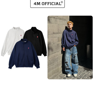 Áo khoác Sweater 4M OFFICIAL form boxy chất nỉ 2 da, Sweater unisex nam nữ