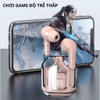 Tai Nghe Bluetooth Không Dây Ultrapods Max v5.3 Chạm Cảm Ứng Vỏ Trong Suốt Âm Thanh Hifi Có Mic Đàm Thoại DC11 F1 STORE