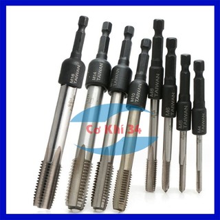 Bán lẻ - Đầu chuyển lắp mũi khoan taro M4-M16 chuôi lục giác cho máy khoan, bắn vít