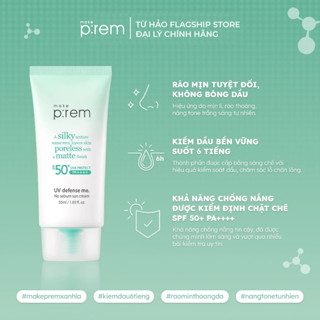 Kem Chống Nắng Make P:rem No Sebum 1/50 ml Make Prem Sun Cream Kiềm Dầu Suốt 6H SPF 50+ PA++++ - Từ Hảo