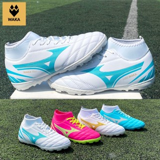 Giày đá bóng nam cổ cao, cổ thấp MZN NEO 3_Giày bóng đá cổ thun sân cỏ nhân tạo WAKA (khâu full đế)