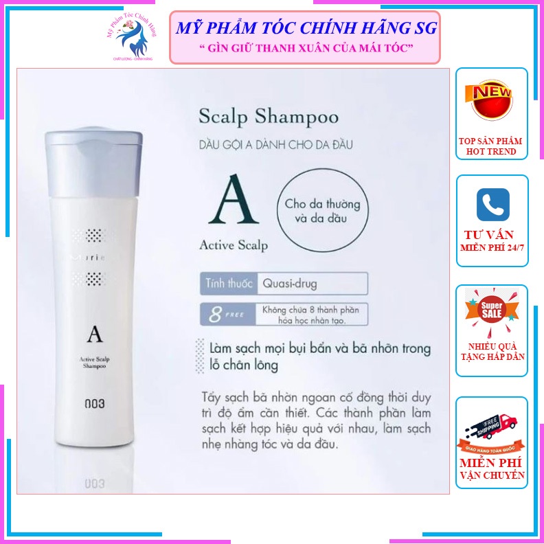 Muriem Scalp Shampoo 003 Number Three Dầu gội làm sạch da dầu, gàu và chống rụng tóc