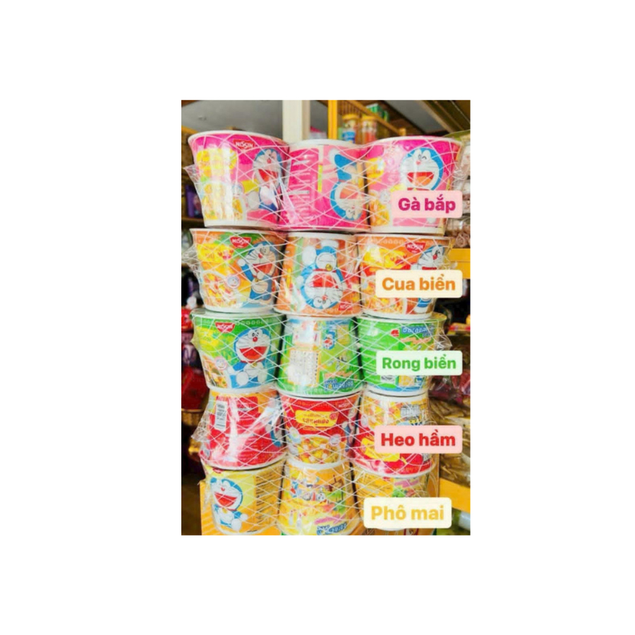 Mì tôm DOREMON NISSIN Thái Lan cho bé hộp 40gr 1 hộp lẻ date mới liên tục (cho bé từ 1 tuổi)