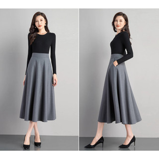 Chân Váy công sở Dáng Dài trên mắt cá chân , chất liệu mềm mịn co giãn dành cho trung tuổi trung niên các mẹ Mã 03
