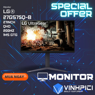 Màn hình LG 27GS75Q-B 27'' 1ms 200Hz IPS QHD UltraGear™ [NEW]