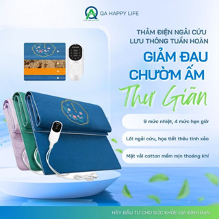 HÀNG LOẠI 1- Thảm điện ngải cứu 3 lớp QA Happylife giúp làm ấm cơ thể, giảm đau nhức xương khớp