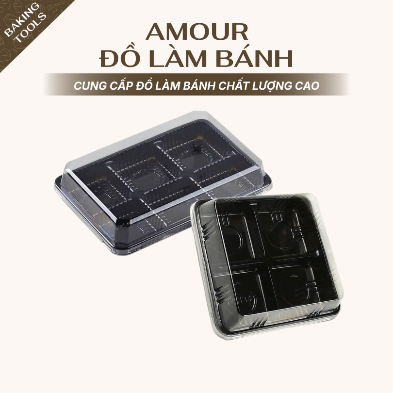 Hộp đựng bánh trung thu, bánh mỳ, bánh ngọt 6 BÁNH HT530/ 4 bánh FG134 ( set 50c)