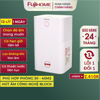  Máy hút ẩm lọc không khí 40m2 Fujihome Nhập Khẩu gia dụng thông minh dehumidifiers 