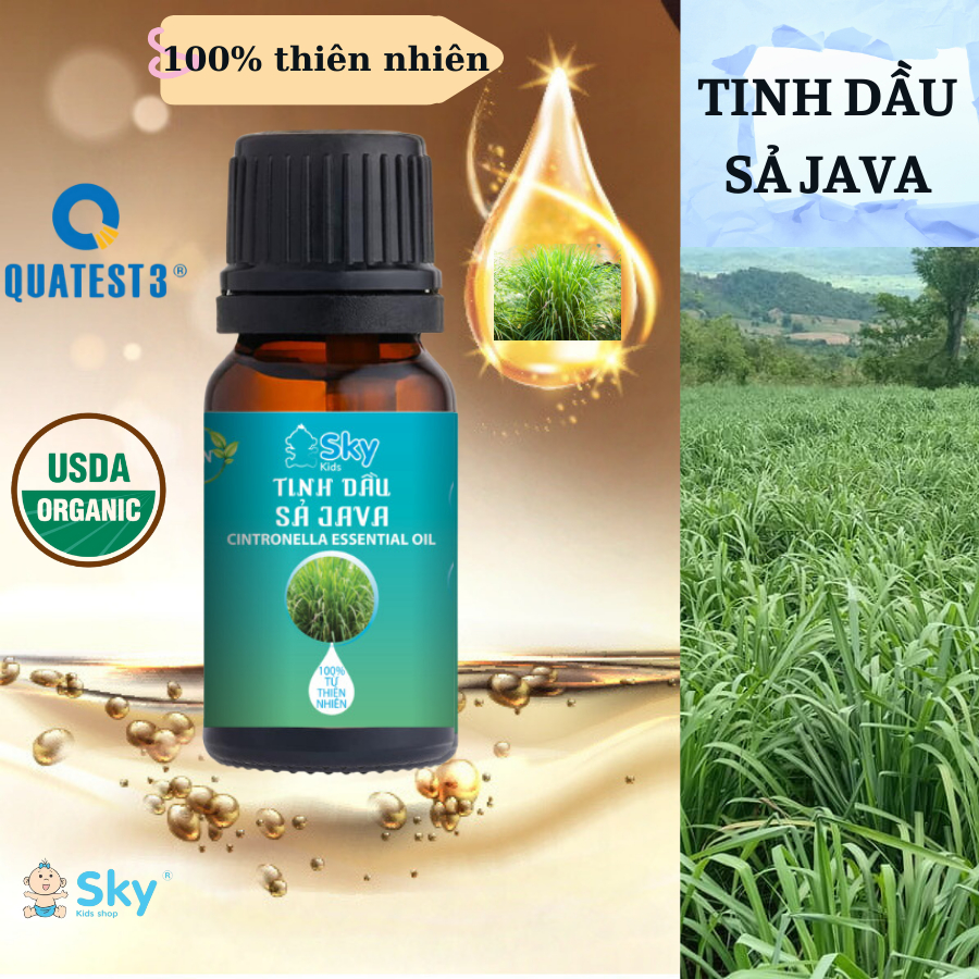 Tinh Dầu Sả Java Nguyên Chất, Có Kiểm Định.