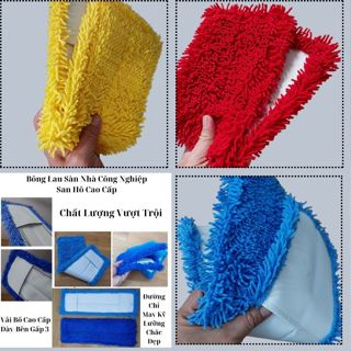Bông-Nùi lau nhà Công Nghiệp CAO CẤP 45cm-60cm Miếng Nùi lau San Hô May Kỹ  2 Đường chỉ Bền Gấp Đôi