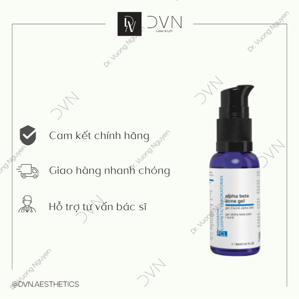Gel Giúp Giảm Mụn, Điều Tiết Bã Nhờn FCL Alpha - Beta Acne Gel 30ml [tem chính hãng]