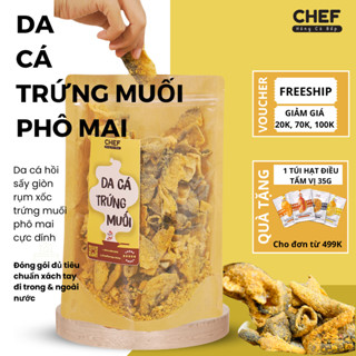 Da Cá Trứng Muối Phô Mai loại NGON ĐẶC SẮC 500gr - Da Cá Giòn Thấm Vị- Đồ ăn vặt ngon nhất do CHEF nấu