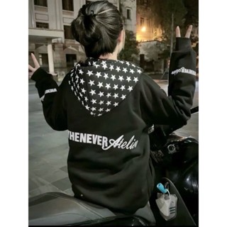 Áo Khoác Hoodie Zip Dáng Boxy In Ngôi Sao Siêu Nét Chất Nỉ From Rộng----- NAM NỮ