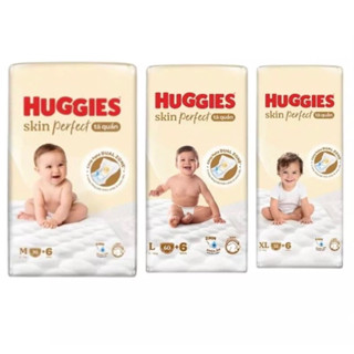 TÃ/ BỈM QUẦN Huggies Skin Perfect Super Jumbo M/ L/ XL/XXL siêu mỏng 2mm - 2 vùng thấm giảm kích ứng da