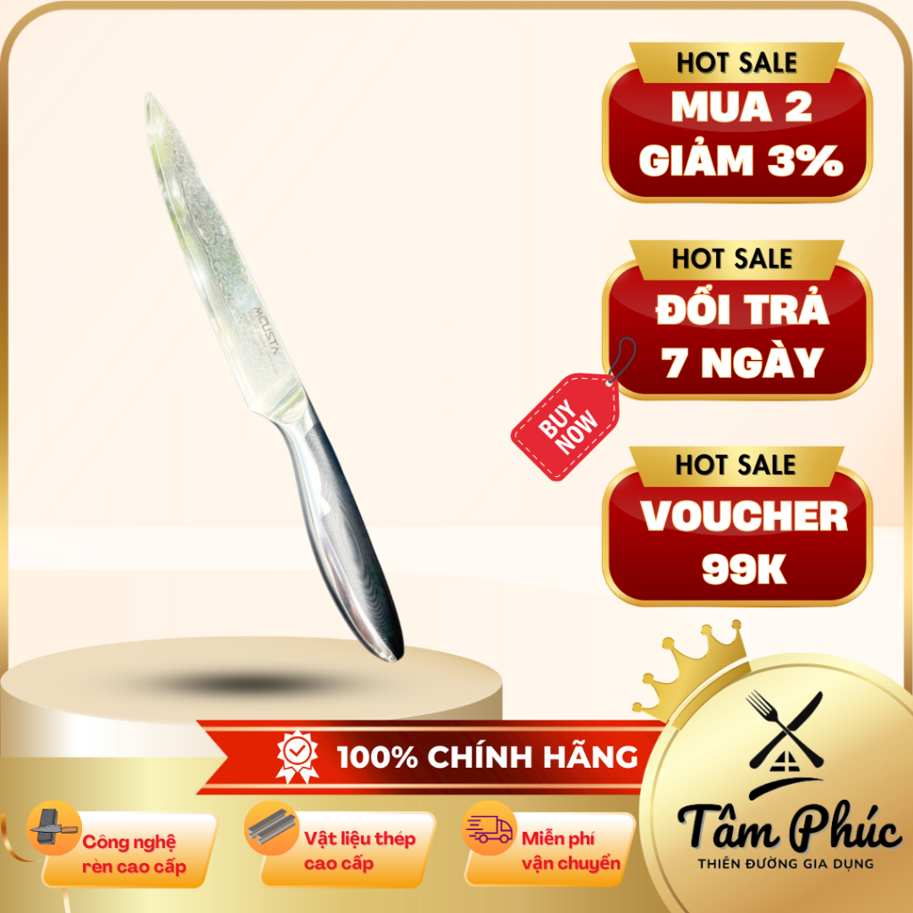 Dao Thép Damacus 73 Lớp Mcusta Seki-Japan Chính Hãng