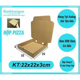 Size 22x22x3 cm_Combo 100c_ Hộp Đựng Pizza,Có Sẵn Nhiều Kích Thước