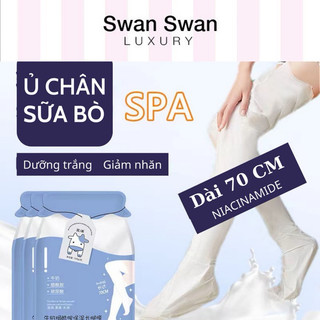 Mặt Nạ Ủ Chân SỮA BÒ dài 70CM NIACINAMIDE Trắng Da Giảm Thâm Giảm Nhăn Mịn Màng