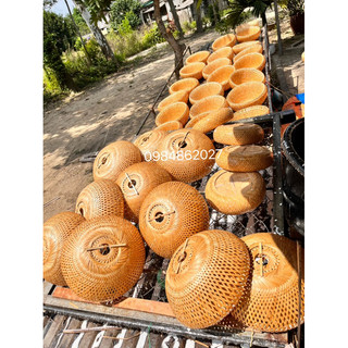 Đèn nấm mây tre đan, đèn trang trí