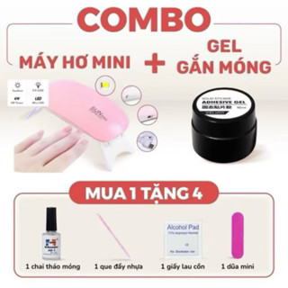  Combo gắn móng tay giả   Gel 10ml + Máy Hơ Mini   