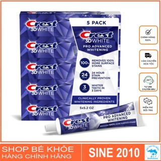 Kem Đánh Răng Crest 3D White Advance Whitening trắng răng, sạch mảng bám