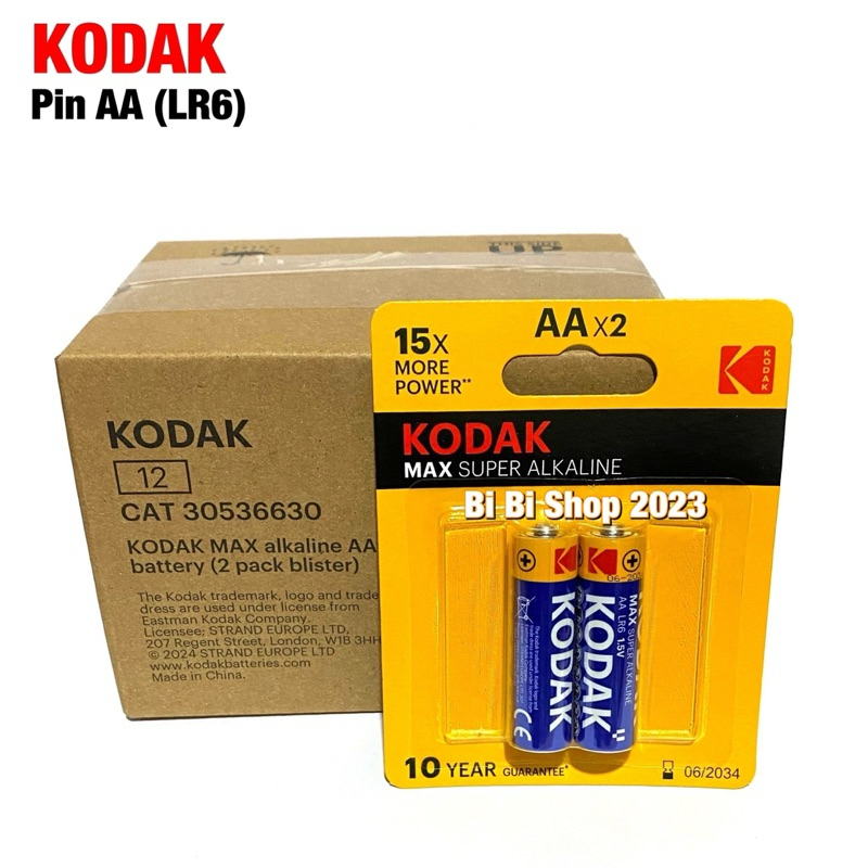 Hộp 24 Viên Pin AA / AAA KODAK Alkaline 1.5V Loại Tốt Hàng Chính Hãng