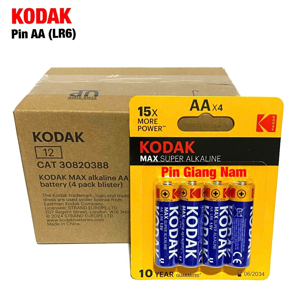 Hộp 48 Viên Pin AA / AAA KODAK Siêu Cứng Siêu Bền Hàng Chính Hãng