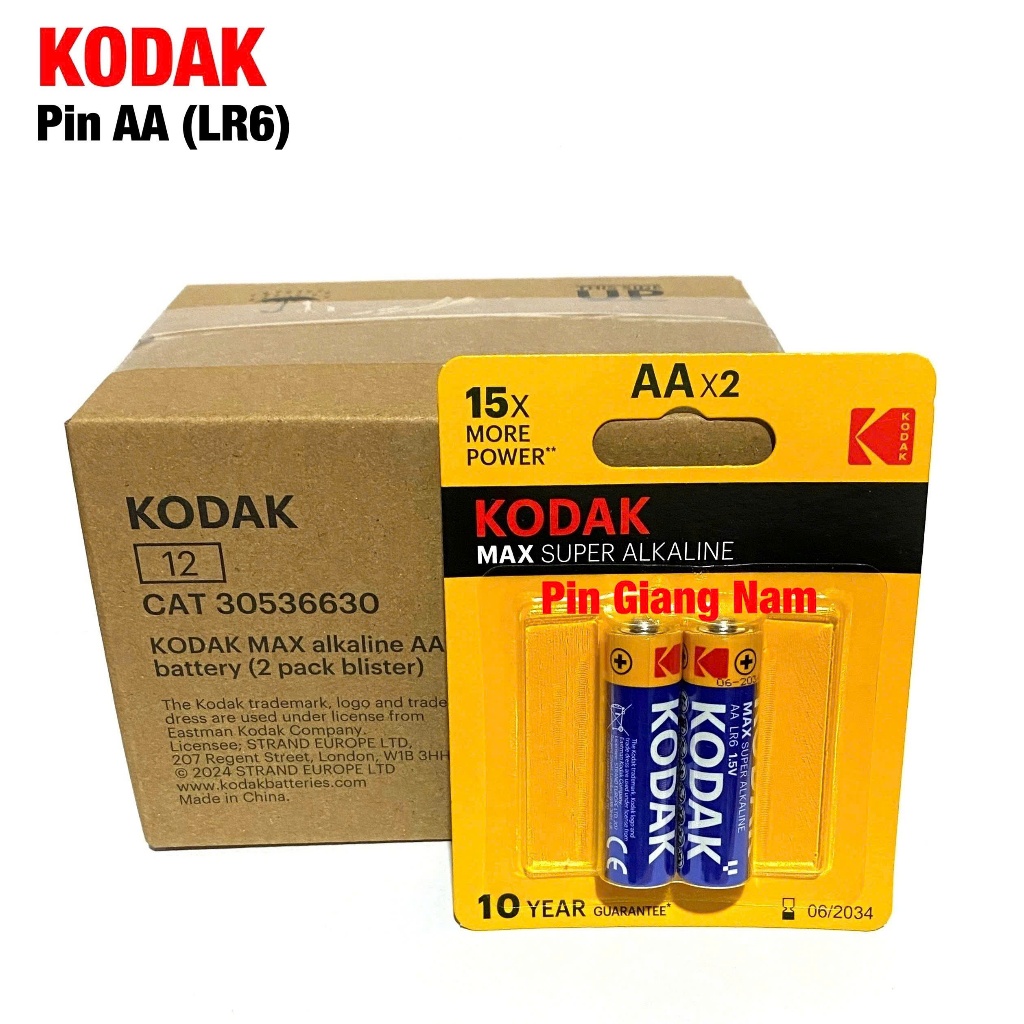 Hộp 24 Viên Pin AA / AAA KODAK Alkaline 1.5V Loại Tốt Hàng Chính Hãng