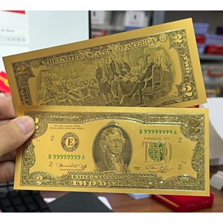 (20 tờ) 1 đồng USD mạ vàng, đồng đô la mạ vàng / Đồng xu mạ vàng làm tháp tỏi, tháp bánh tháp nước Tài lộc, giỏ quà Tết