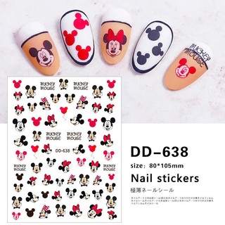 Miếng dán móng tay 3D nail sticker mickey, thương hiệu mã con vật rẻ