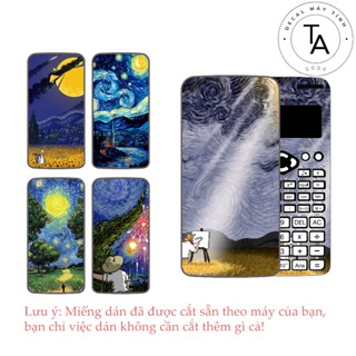 Miếng dán Decal máy tính Casio fx570/ fx580/ fx880/... Van gogh cổ đã được cắt sẵn theo yêu cầu