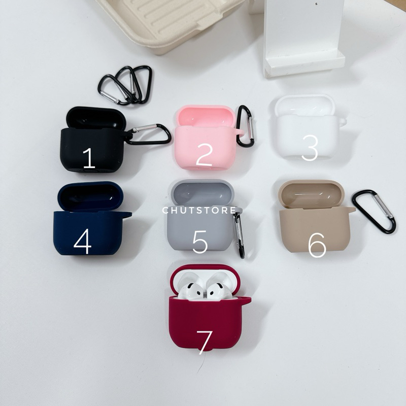 Ốp airpods4 silicon , ốp airpods4 / ốp airpods pro1/2 / ốp airpods3 trơn basic