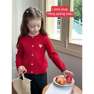 {Quang chau} Áo len cardigan cho bé gái/Áo khoác len bé gái co giãn A.M.BB kids - Linhs shop