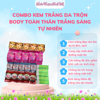  Combo Kem Trắng Da Trộn Body Toàn Thân Trắng Sáng Tự Nhiên 