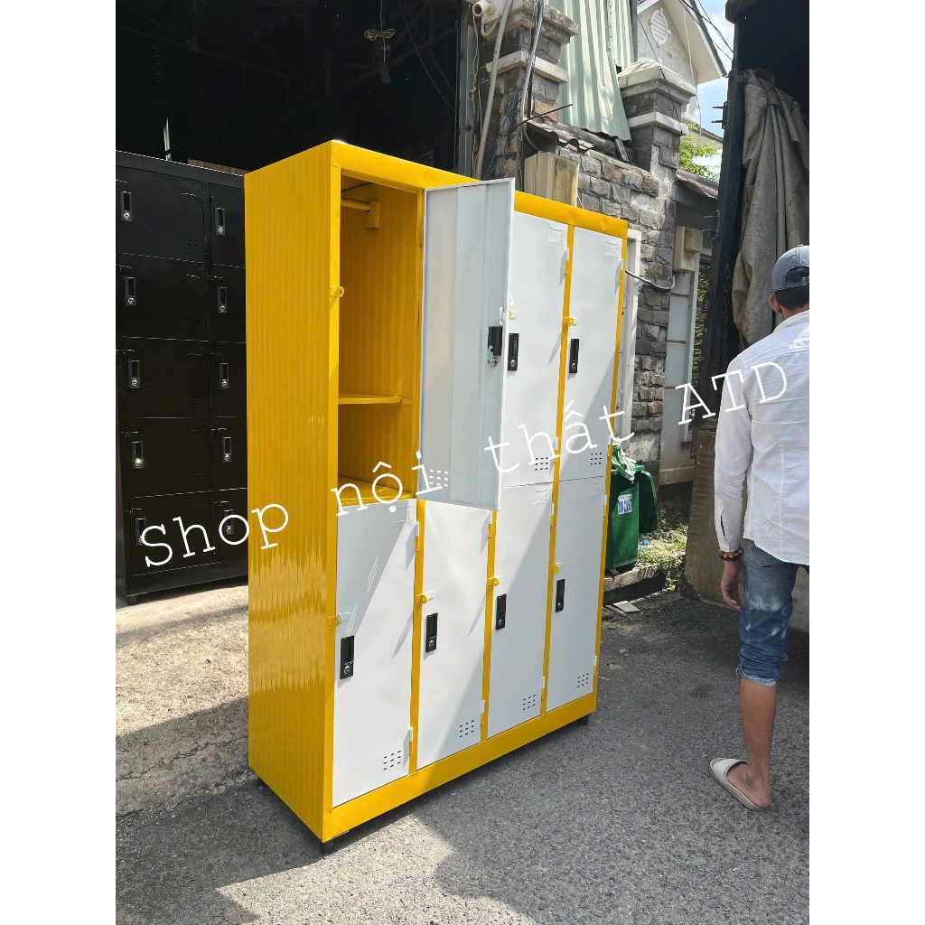 Tủ 6 cánh 8 cánh locker sắt có khóa- tủ 6 ngăn 8 ngăn đựng đồ cho nhân viên văn phòng giá rẻ