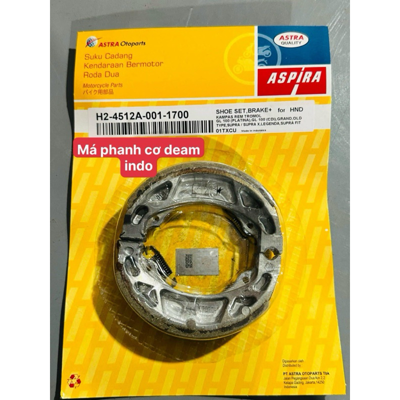 Má phanh cơ Dream/Wave/Future Aspira nhập khẩu Indo