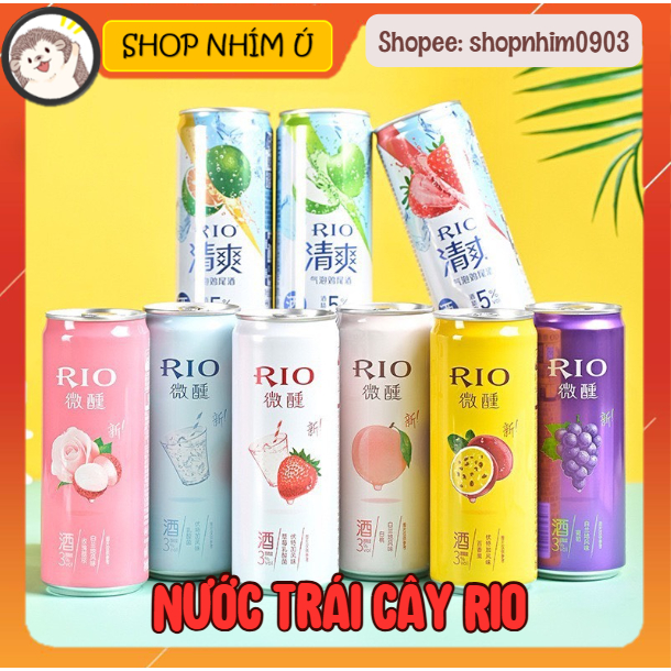 Nước uống trái cây hoa quả lên men Rio (dạng lon 330ML)