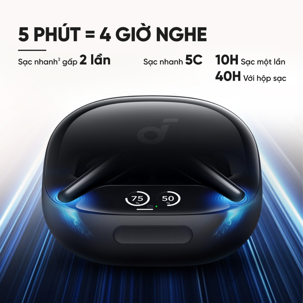 Tai nghe bluetooth soundcore Liberty 4 Pro | Chống ồn ANC 3.0 | Màn hình cảm ứng | Tích hợp phiên dịch | BigBuy360 - bigbuy360.vn
