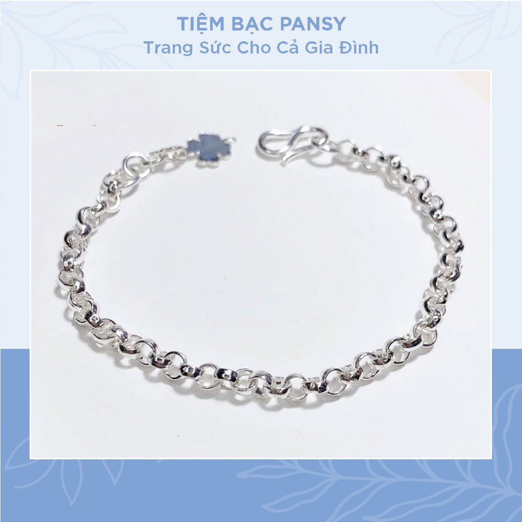 Lắc tay họng mo tròn cho bé yêu bằng bạc ta thật chuẩn - Tiệm bạc Pansy