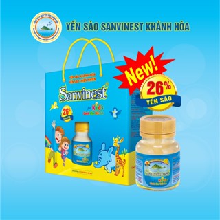 [Hộp 6 lọ 62ml, 26% yến sào] Nước Yến sào Sanvinest Khánh Hòa dành cho trẻ em - S211