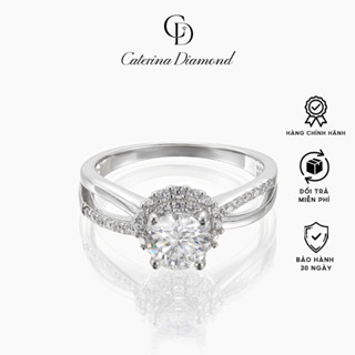 Nhẫn kim cương Moissanite 0,8 Carat Caterina Diamond Solitaire Pavéproposal  lover DR018 - Kiểm định GRA