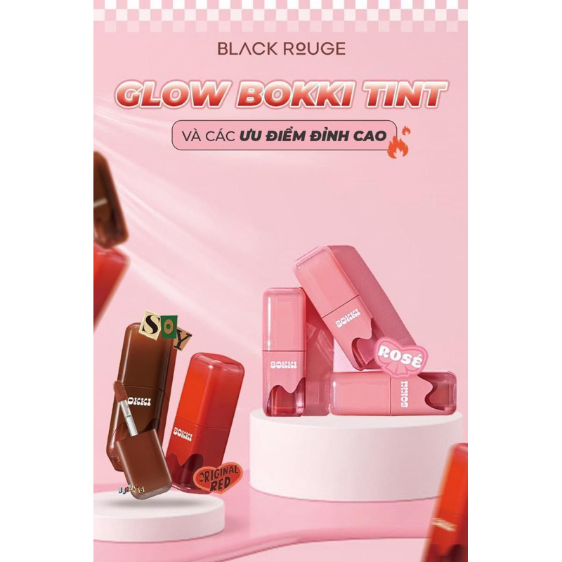 Son Tint Bóng Black Rouge Glow Bokki Tint