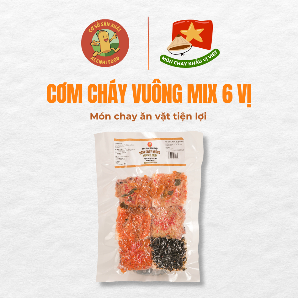 CƠM CHÁY MIX VỊ CHAY [SET 6] - ACCNHI FOOD