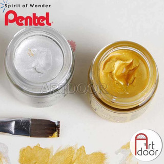 [ARTDOOR] Màu vẽ Poster PENTEL Postercolor hũ lẻ 30ml (Trắng/ Vàng/ Bạc)
