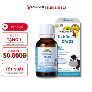 DHA Nature's Way Kids Smart Drops DHA Dạng Giọt Giúp Tăng IQ, Phát Triển Não Bộ Cho Bé 20ml